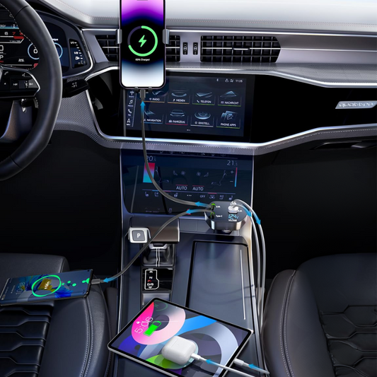 Rebnuo - 120W Car Charger 4 in 1