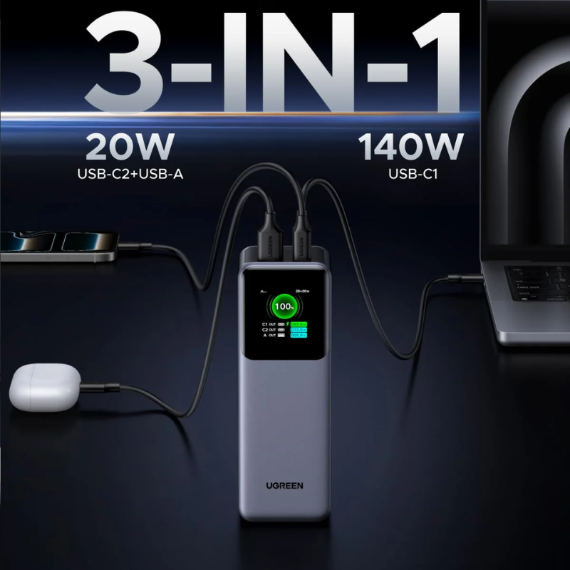 Ugreen - 200W PowerBank (25000 mAh)