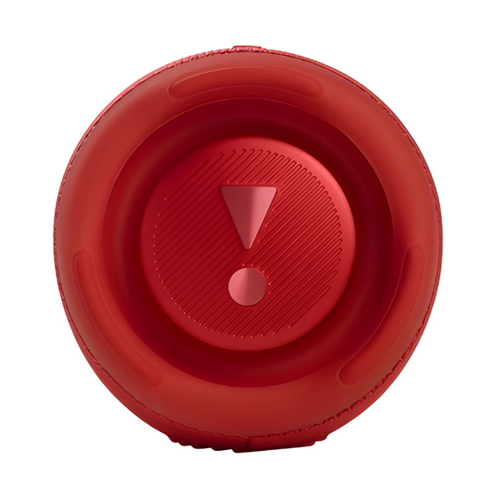 Red JBL 40W portable speaker top view with matte finish and control buttons