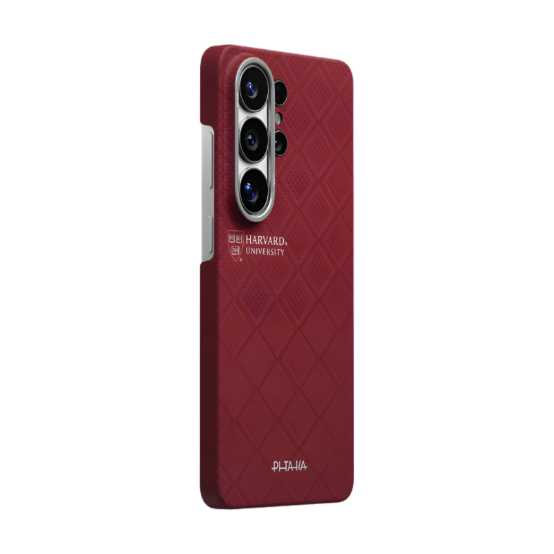 حافظة هاتف S26 Ultra من Pitaka - تصميم Harvard Crimson