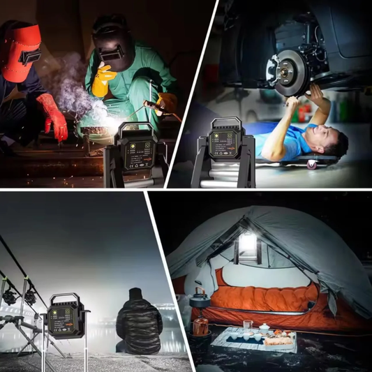 مصباح متعدد الوظائف قابل لإعادة الشحن 50 واط (9000 مللي أمبير)