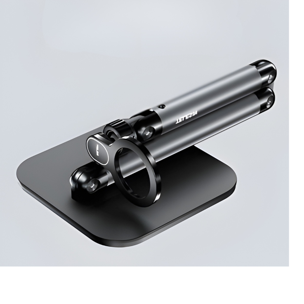 Telesin black metal magnetic phone stand with adjustable arm and MagSafe ring
