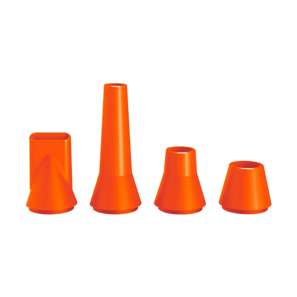 Set of four orange plastic nozzles for Porodo air duster