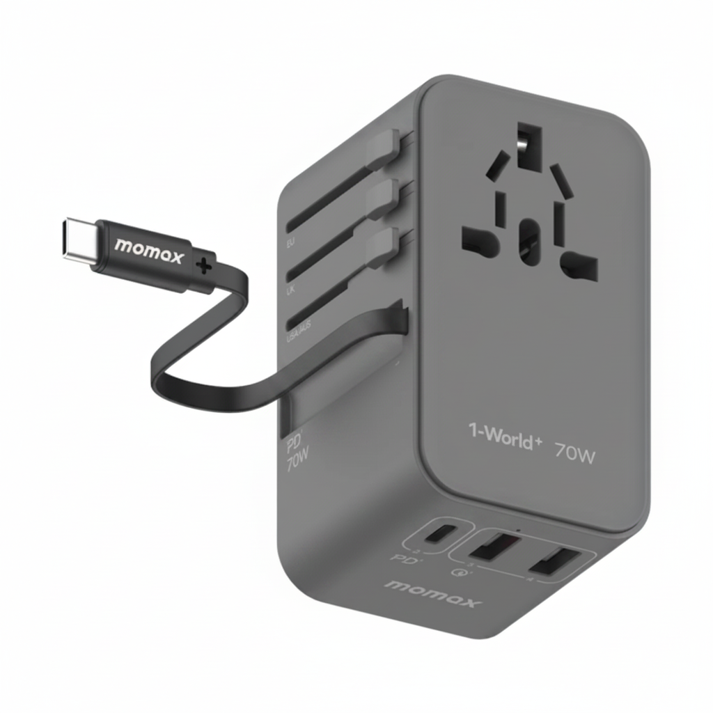 Momax - 70W Global Wall Charger & USB-C Cable