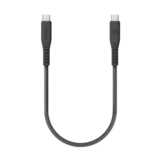 Energea 30cm USB-C to USB-C cable with hemp NanoWeave braiding and 240W PD 3.1 charging