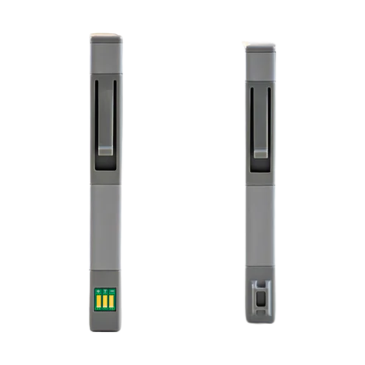 Gray Swapery battery power cell with green circuit contacts and matte finish