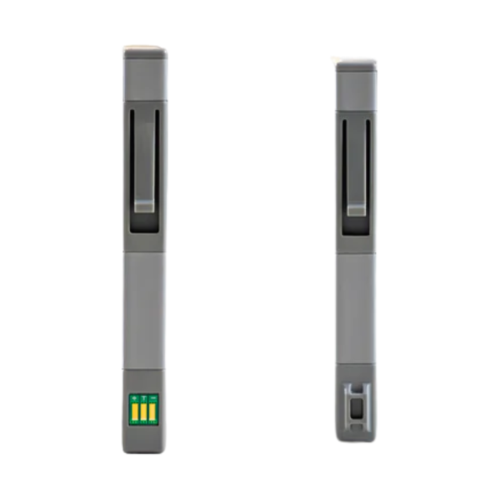 Gray Swapery battery power cell with green circuit contacts and matte finish