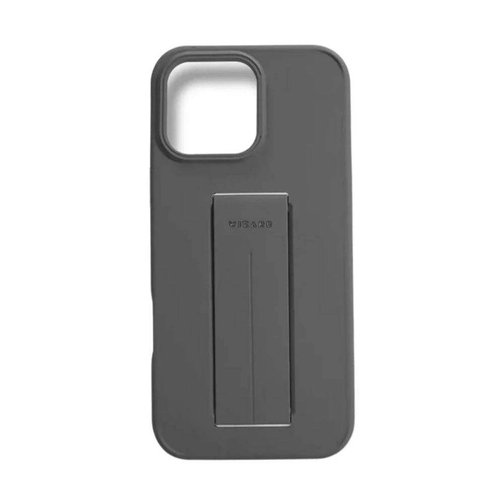 Dark gray Wizard iPhone case with MagSafe magnets and detachable grip strap