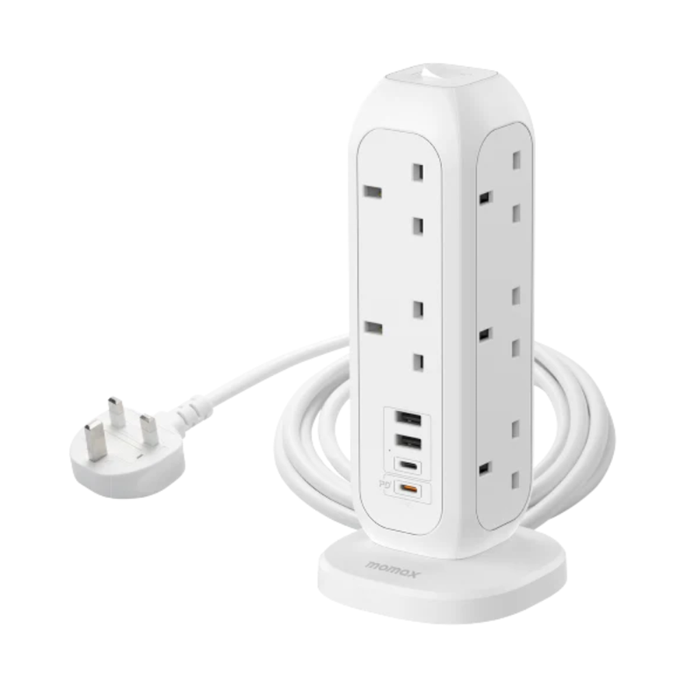 Momax - 3250W Power Stripe 11AC & USB Ports (2m)