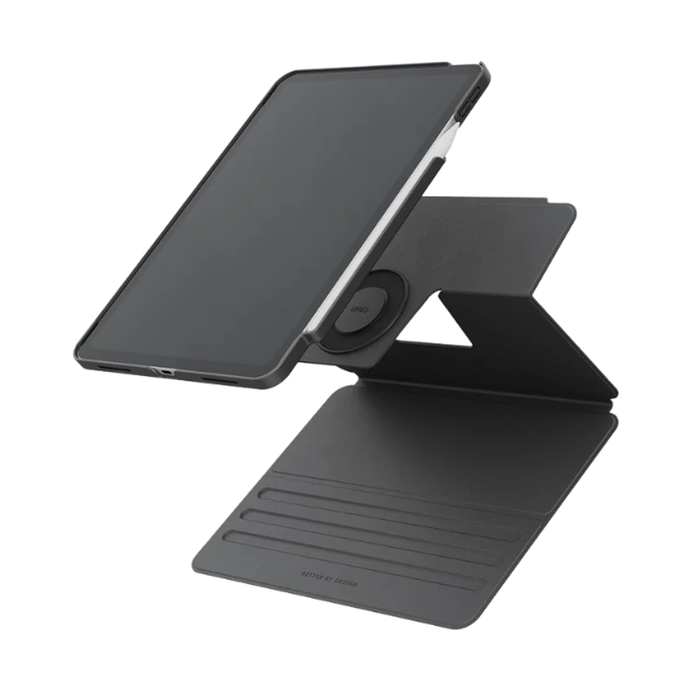 Detachable magnetic base and tablet of Uniq iPad Air 13 case with pivot point