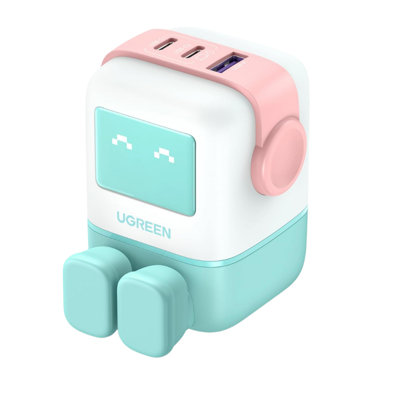 يوجرين - شاحن حائط ثلاثي المنافذ بقوة 65 واط