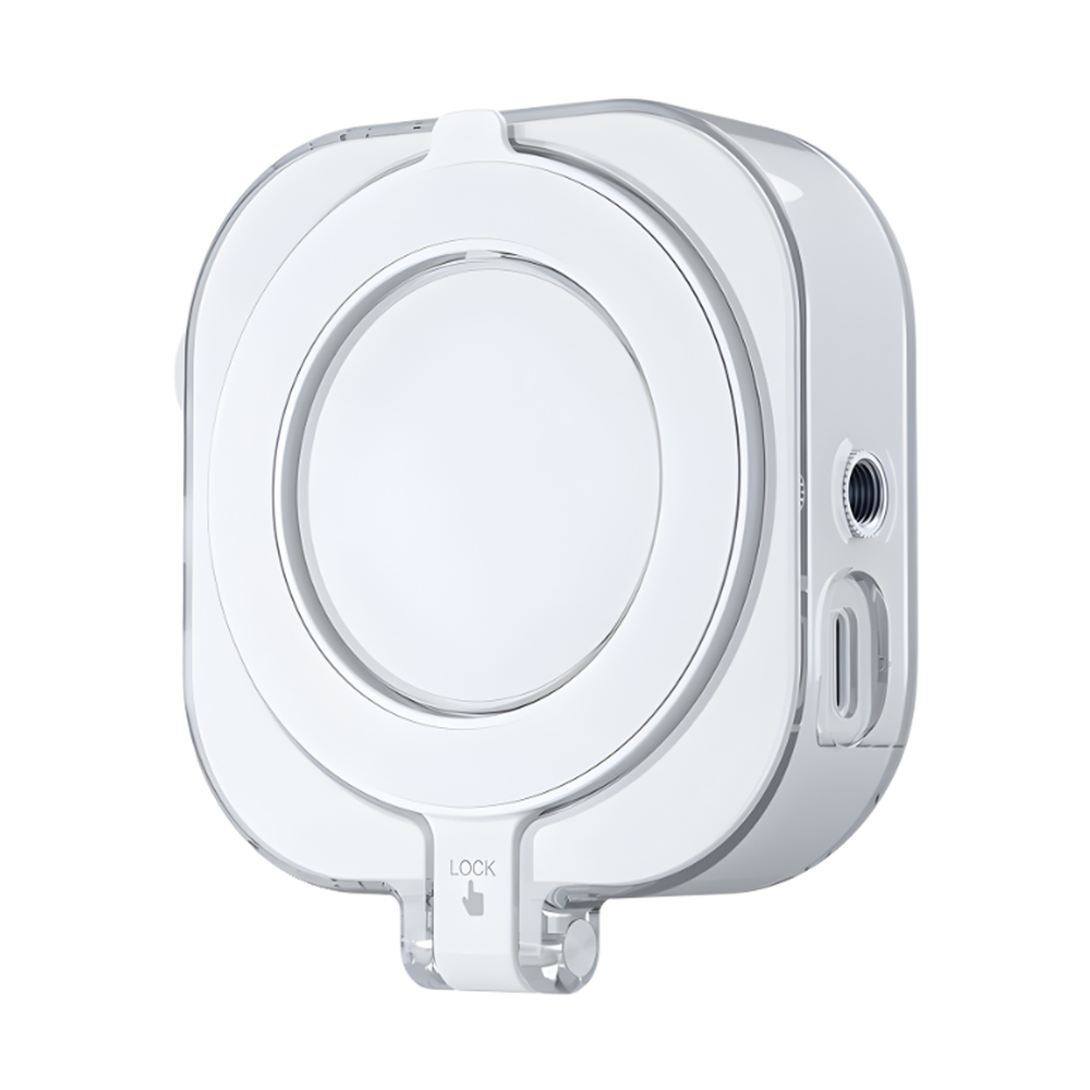Telesin magnetic phone stand light with circular charging area and USB-C port