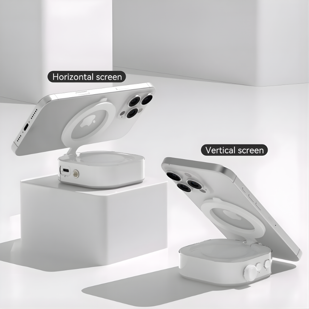 Telesin magnetic phone stand light with dual horizontal and vertical screen modes