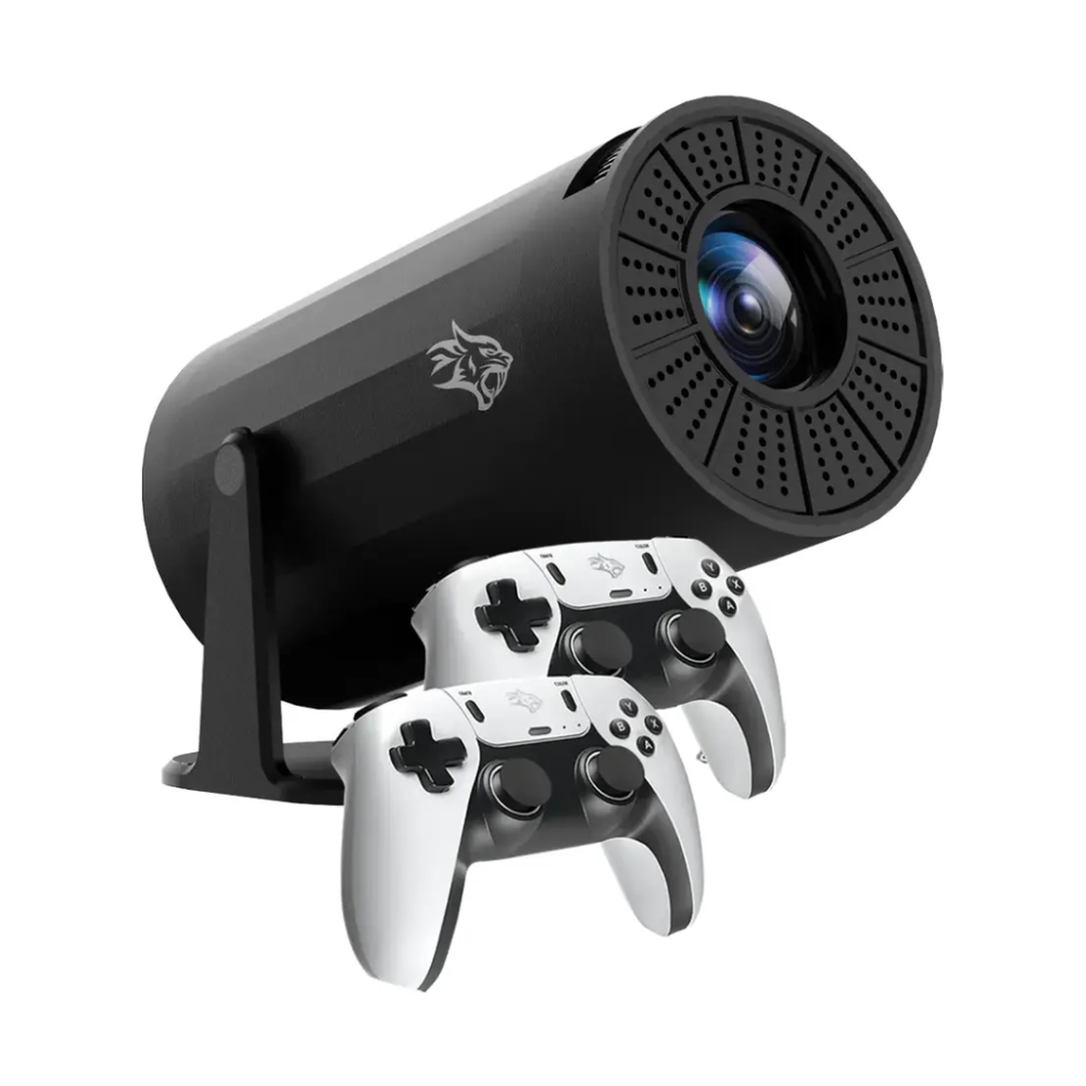 Porodo gaming projector bundle with two retro controllers