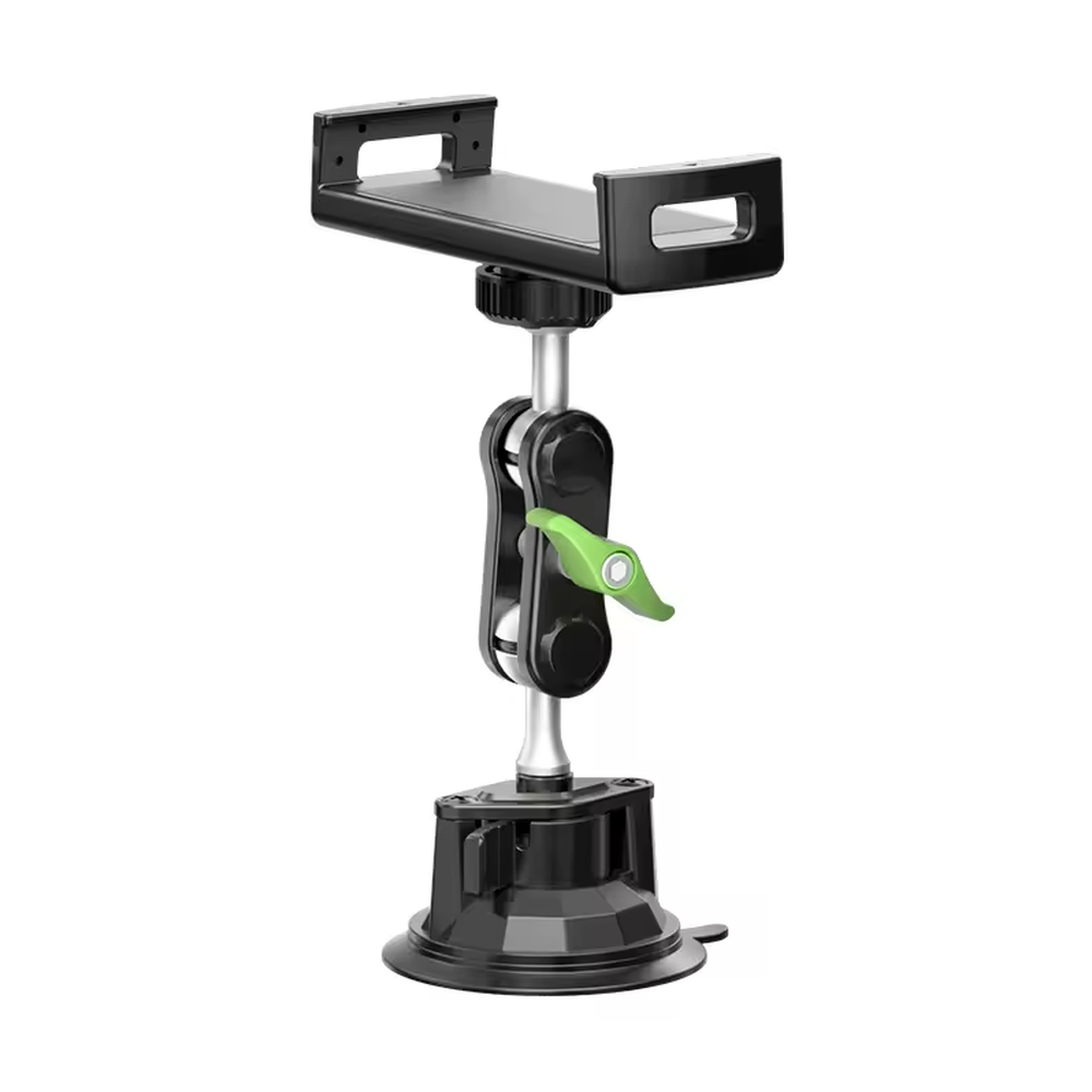 LanParte universal tablet holder with heavy-duty suction cup and adjustable silver arm