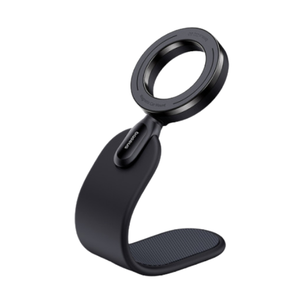 Black Baseus MagSafe car mount with bendable aluminum arm and 20N magnetic ring