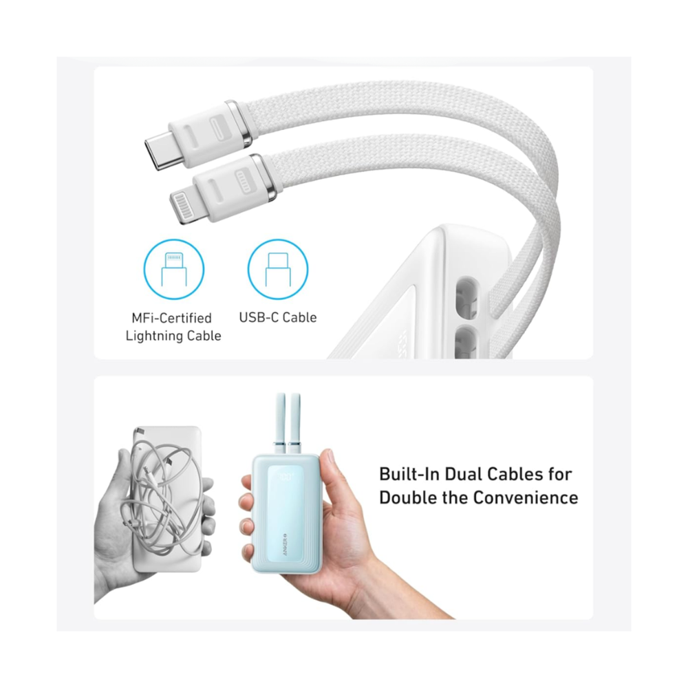 Anker - 30W Power Bank & Lightning Cables (10,000mAh)