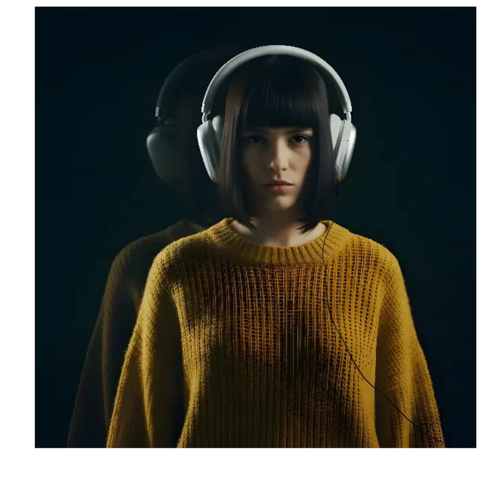 Silver Porodo wireless noise cancelling over-ear headphones with cable detail