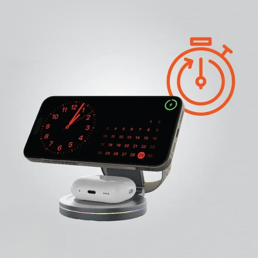 Porodo - 15W Wireless Charger & Rotating Base