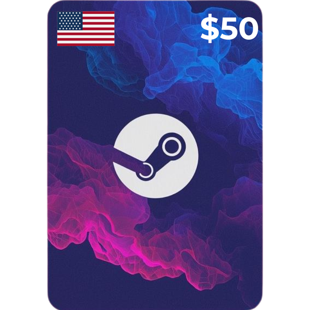 Digital Card - $50 Steam USD Wallet Store