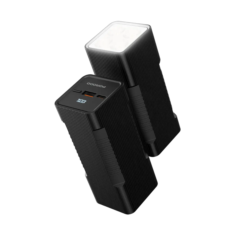 Porodo 20W Power Bank with 350 Lumen LED flashlight and digital display