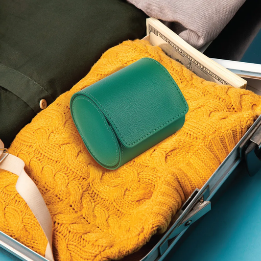 Green Lion - Leather Watch Roll Case