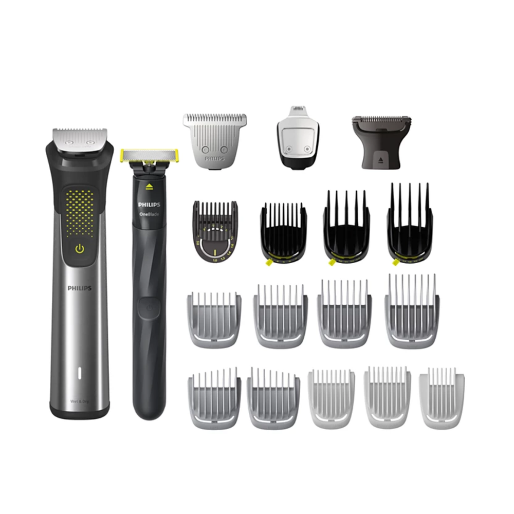 Philips Ultimate Grooming Kit 20-in-1 set with OneBlade trimmer and adjustable attachments