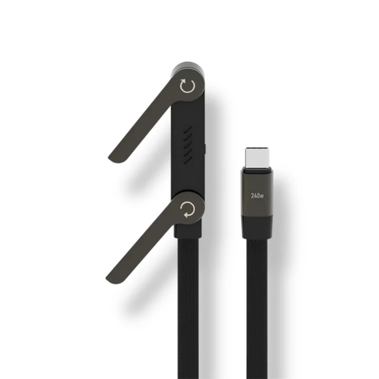 Wizard - كابل وحامل تايب سي إلى تايب سي بقوة 240 واط