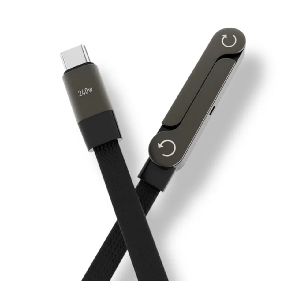 240W Type-C to Type-C charging cable with built-in foldable stand