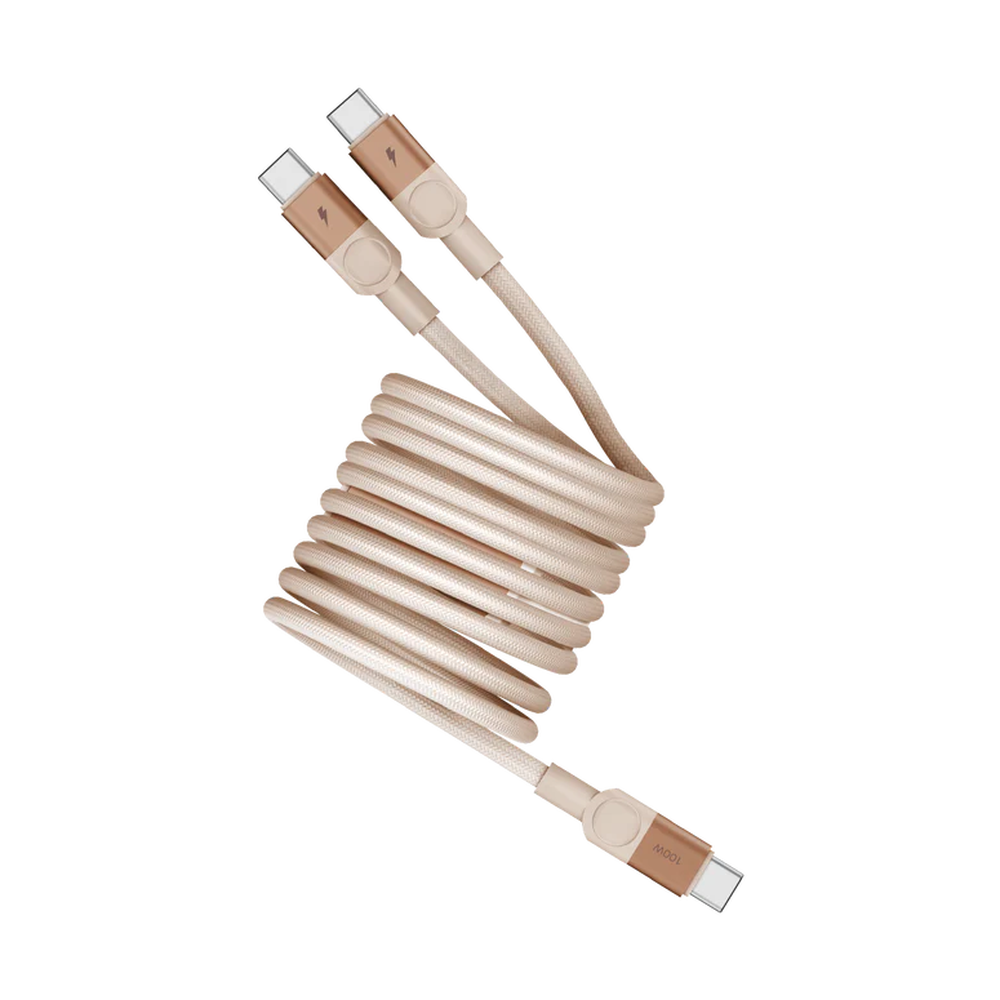 مومكس - كابل مغناطيسي USB-C إلى USB-C مزدوج 100 واط