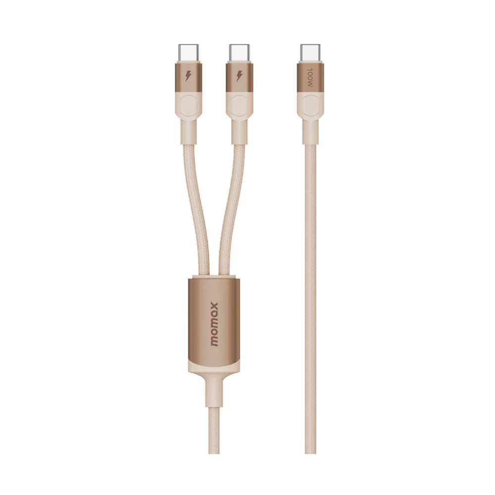 مومكس - كابل مغناطيسي USB-C إلى USB-C مزدوج 100 واط