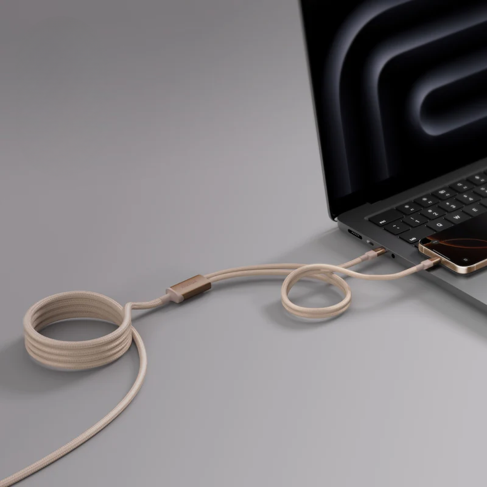 مومكس - كابل مغناطيسي USB-C إلى USB-C مزدوج 100 واط