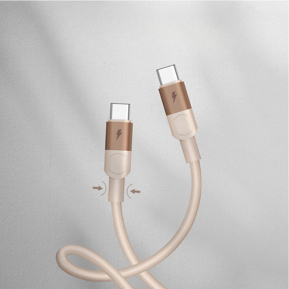 مومكس - كابل مغناطيسي USB-C إلى USB-C مزدوج 100 واط