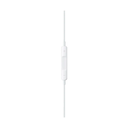 White Apple EarPods inline remote with plus and mute buttons