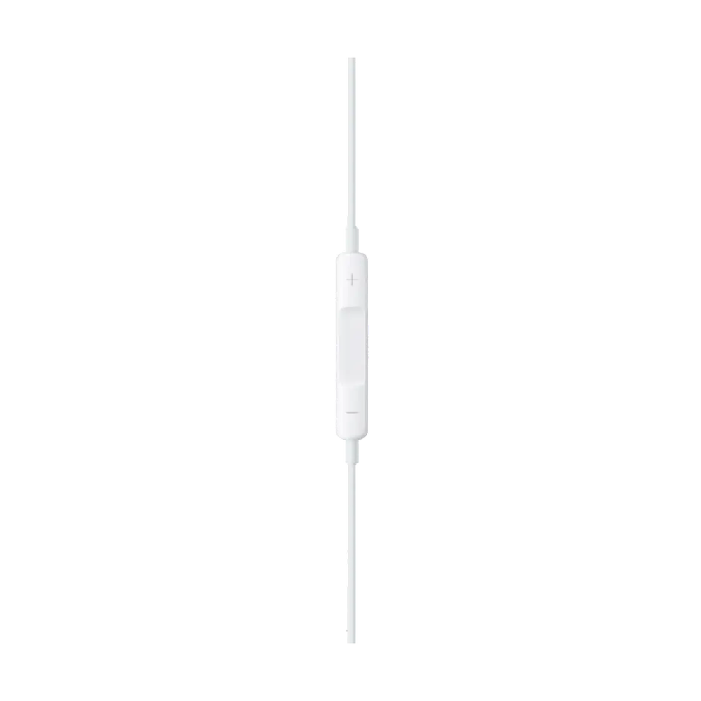 White Apple EarPods inline remote with plus and mute buttons
