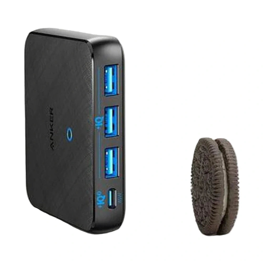 USB hub with ultra-slim design on a light gray background