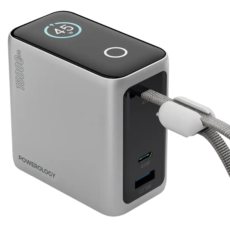 باورولوجي - بنك طاقة صغير 45 واط (15000 مللي أمبير/ساعة)