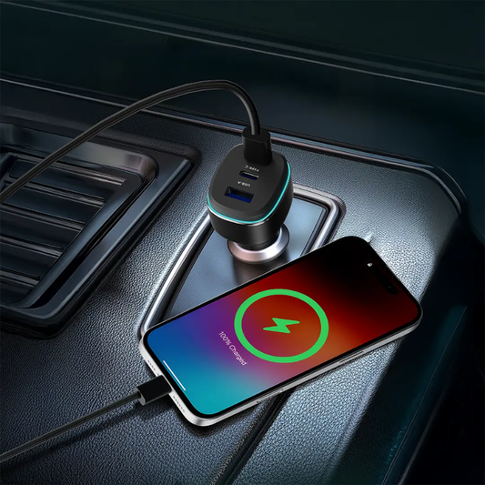 Powerology - 140W Triple-Port Car Charger