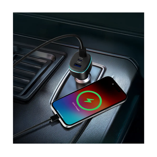 Powerology - 140W 3-Port Car Charger