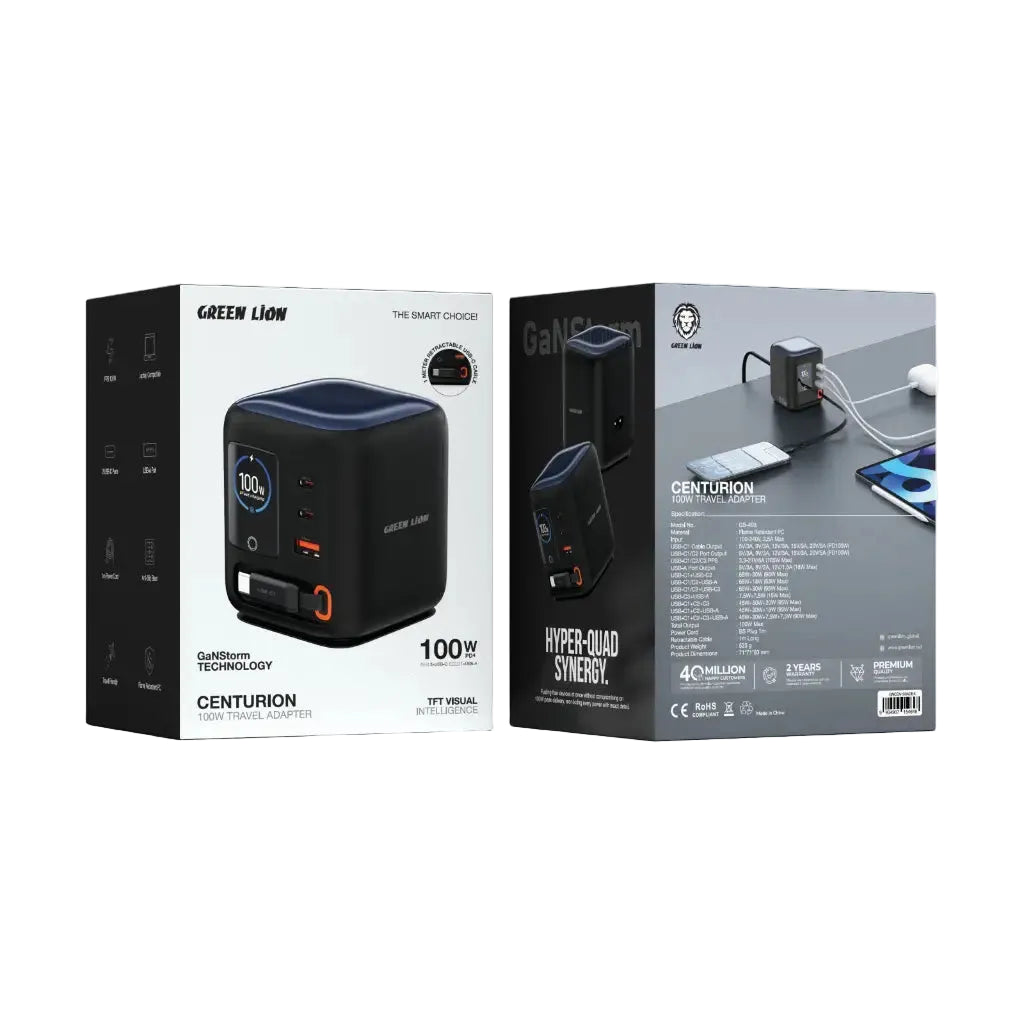 Green Lion - 100W GaN Travel Adapter