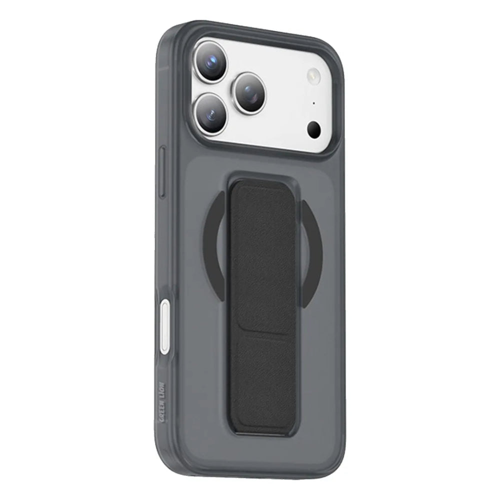 قضية Green Lion GRIP 360 الجلدية مع حامل قابل للطي ومغناطيسات 3500gs لهاتف iPhone 18 Pro / 17 Pro و Pro Max — متانة وأناقة للاستخدام اليومي | Green Lion GRIP 360 Leather Case with Foldable Stand & 3500gs Magnets for iPhone 18 Pro / 17 Pro & Pro Max — Toughness Meets Style for Everyday Use.