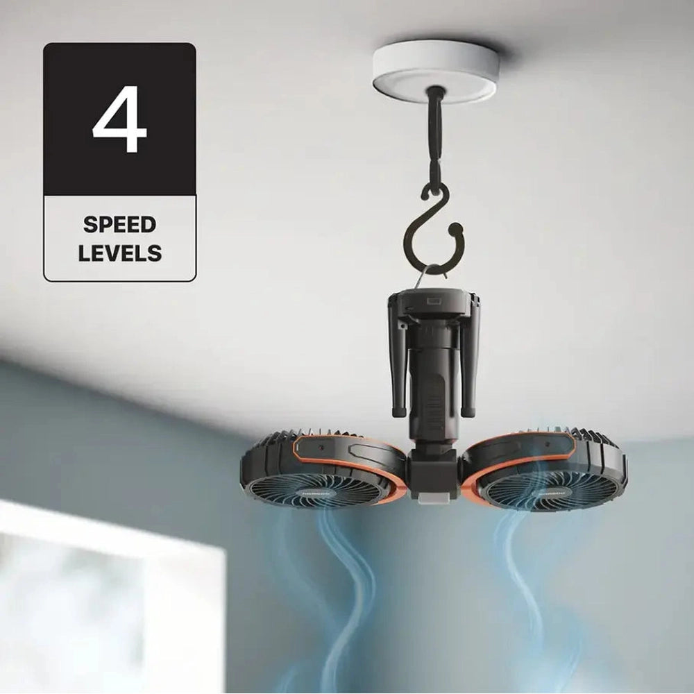 Porodo - Dual-Head Oscillating Fan (8000mAh)