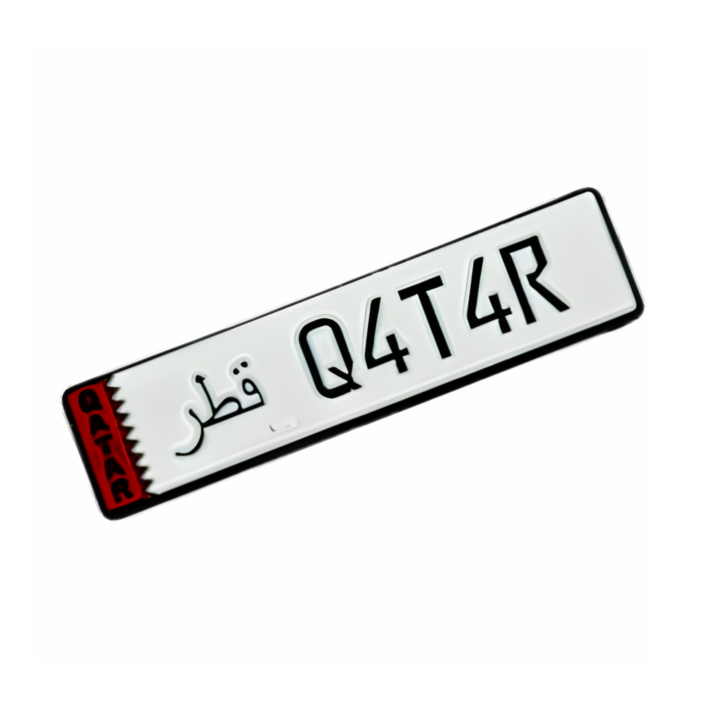 Qatar Number Plate Badge