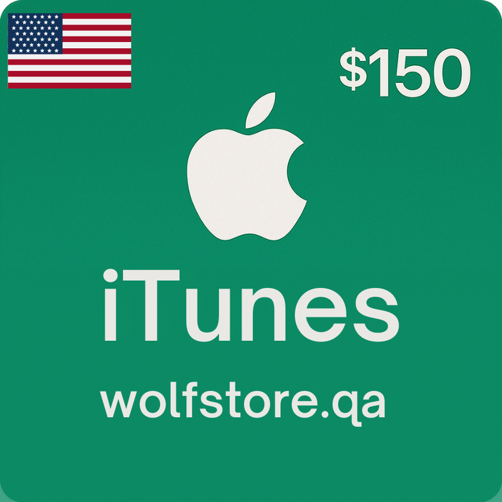 Green $150 iTunes gift card for Apple Music and App Store from Wolf Store