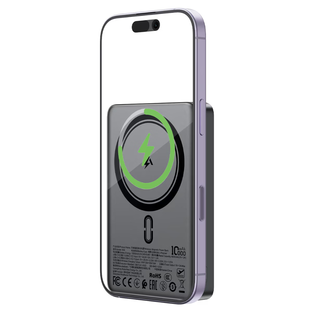شحن لاسلكي مريح مع منافذ سلكية إضافية — حل شحن 2 في 1 يناسب جميع أجهزتك | Convenient wireless charging with additional wired ports — a 2-in-1 charging solution for all your devices.