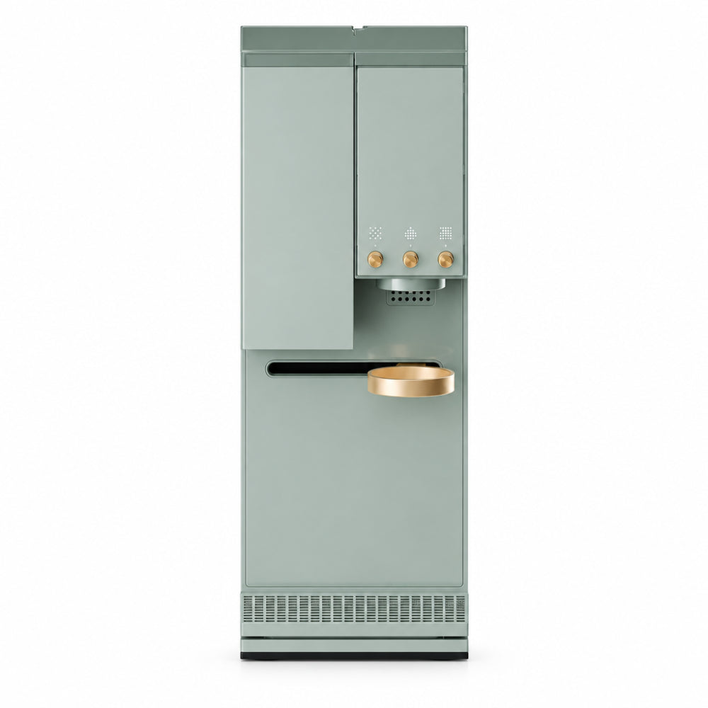 مطحنة مدمجة وميزان عالي الدقة مدمج لتحضير دقيق ومتسق — نتائج مثالية في كل كوب | Integrated grinder and built-in high-precision scale for accurate, consistent brewing — perfect results in every cup.