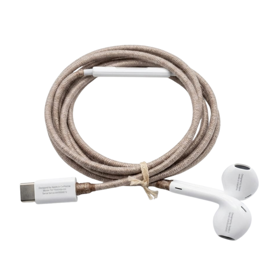 Apple - سماعات أذن USB-C مع غطاء مخصص