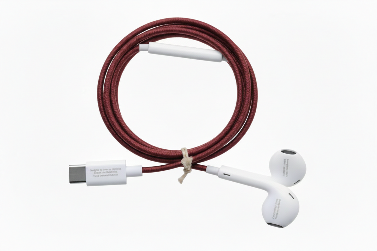 Apple - سماعات أذن USB-C مع غطاء مخصص