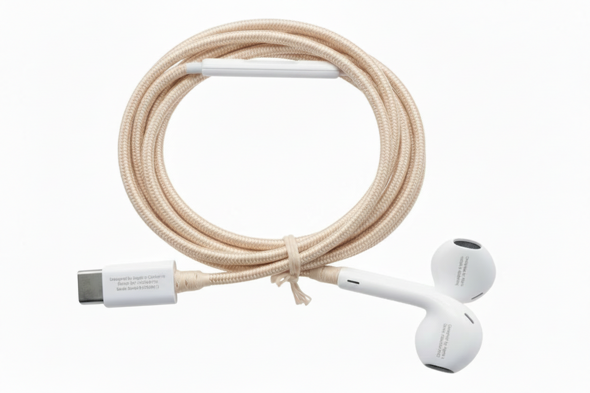 Apple - سماعات أذن USB-C مع غطاء مخصص