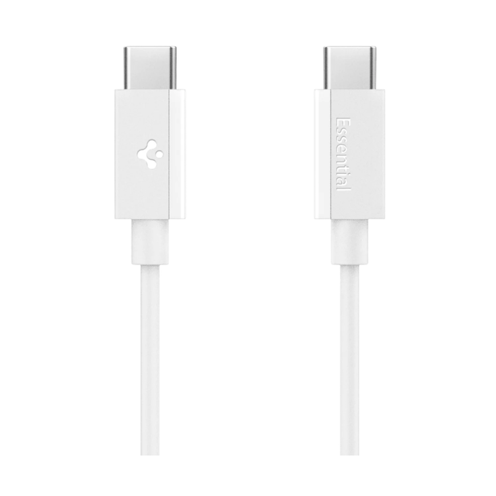 Spigen Essential 60W USB-C to USB-C cable white with DuraBend technology
